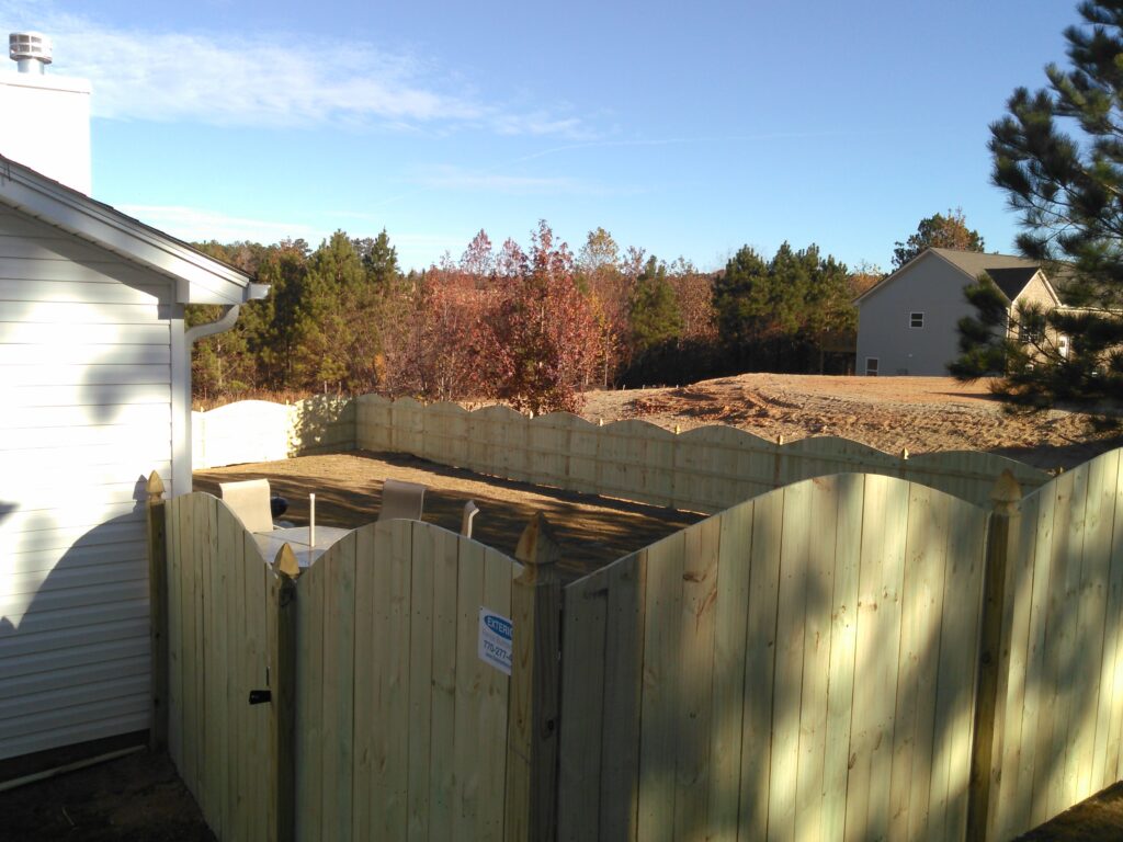 "Residential-6' Wood -Privacy-Fence-Installation-Pressure-Treated-Pine
